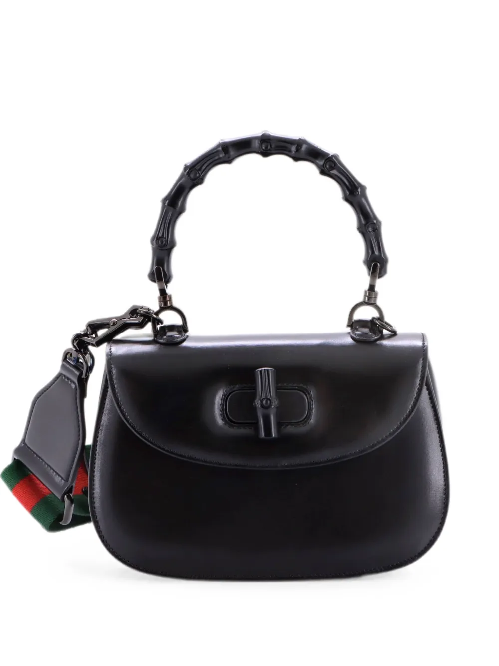 Gucci Pre-Owned Bamboo 1947 Top Handle Bag Leather Small satchel - Nero