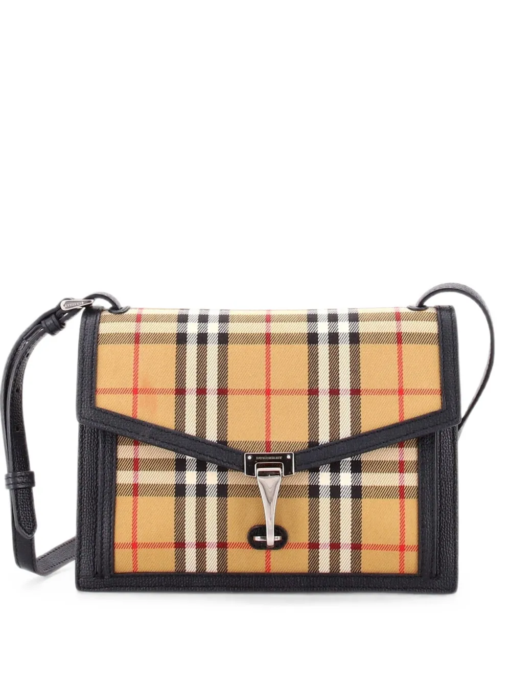 Burberry Pre-Owned Macken Vintage Check Canvas Small crossbody bag - Schwarz