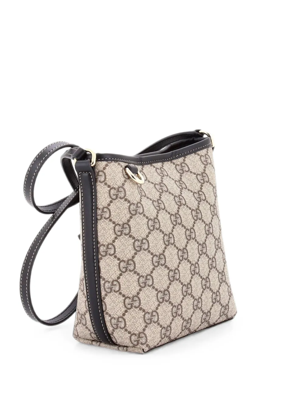 Gucci Pre-Owned GG Emblem GG Coated Canvas Small bucket bag - Marrone