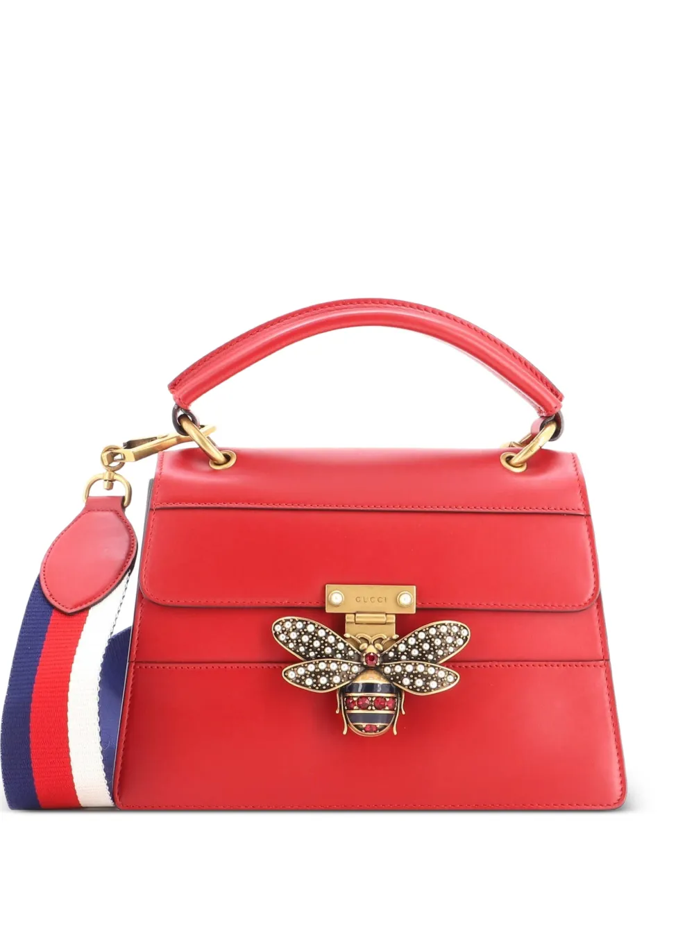 Gucci Pre-Owned Queen Margaret Top Handle Bag Leather Small satchel - Rosso