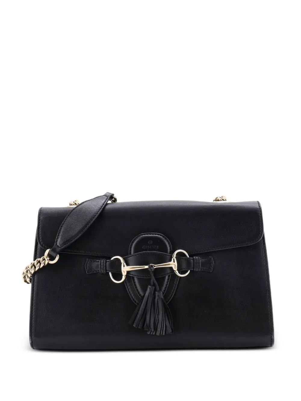 Gucci Pre-Owned Emily Chain Flap Bag Leather Medium shoulder bag - Nero