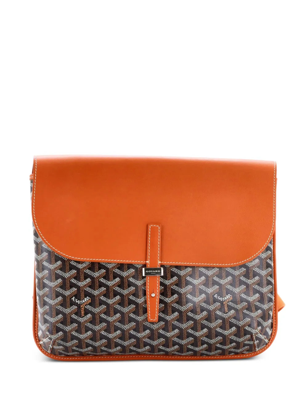 Goyard Pre-Owned Coursier Messenger Bag Coated Canvas and Leather crossbody bag - Marrone