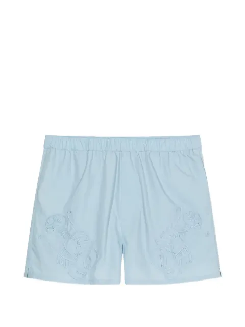 Closed embroidered-details shorts