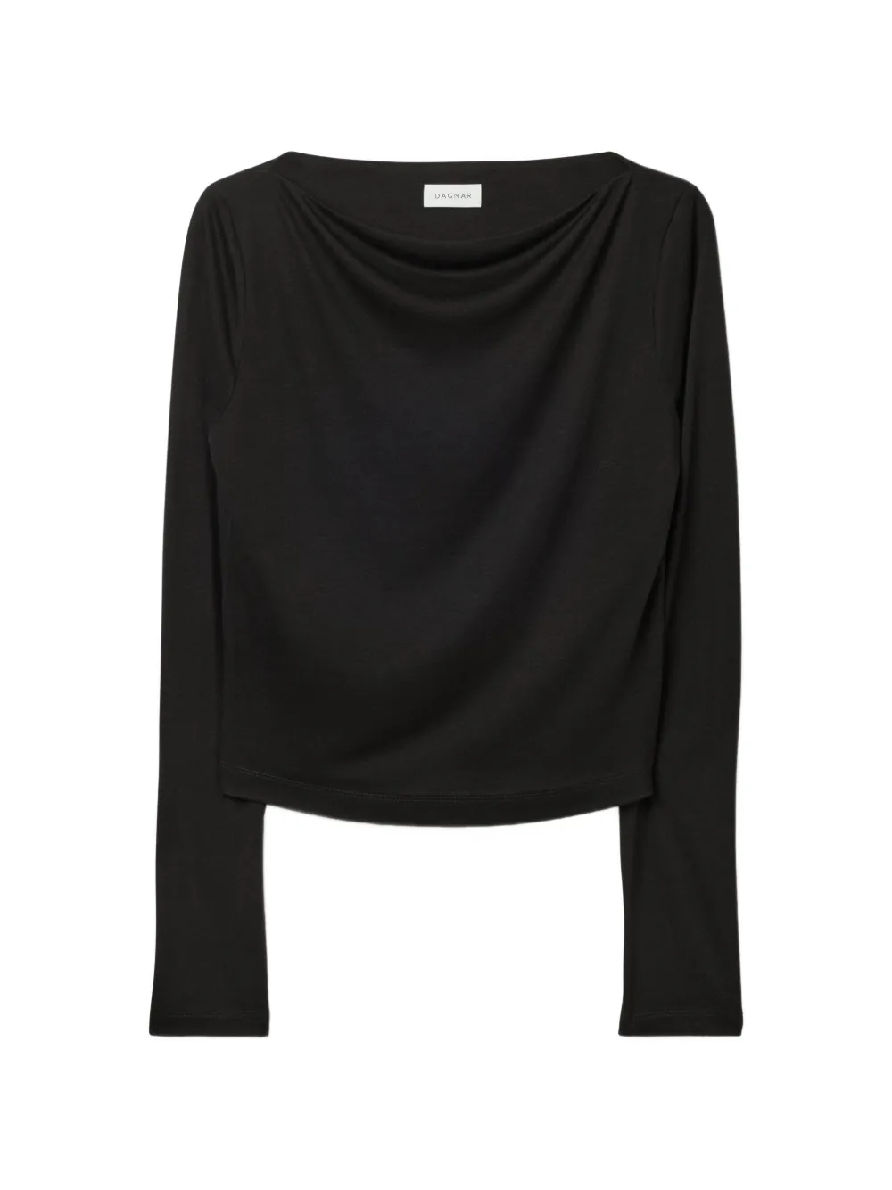 House Of Dagmar draped long-sleeve T-shirt - Schwarz
