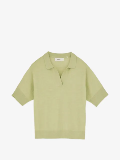 Skall Studio Amethyst merino wool polo shirt