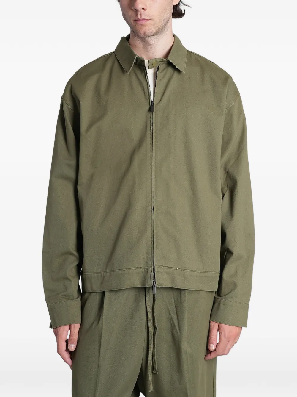 FEAR OF GOD ESSENTIALS Essentials logo-patch jacket