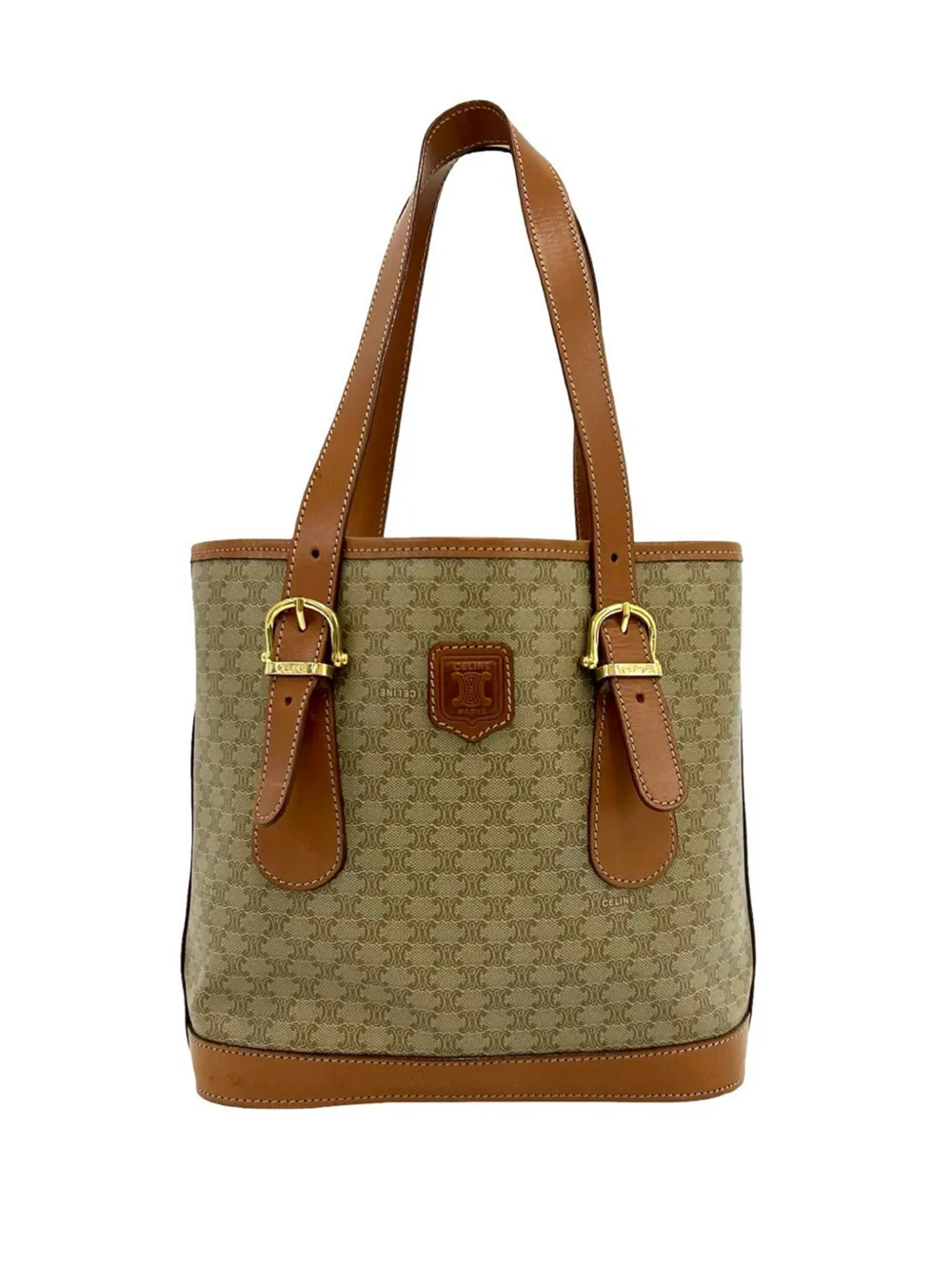 Celine Pre-Owned 1996 Macadam Coated Canvas tote bag - Nude