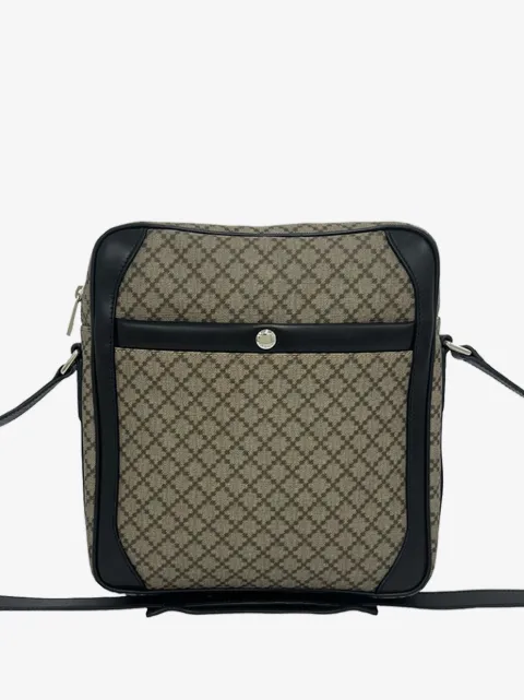 Gucci Pre-Owned bolsa crossbody Diamante de lona revestida con cierre 2000-2015