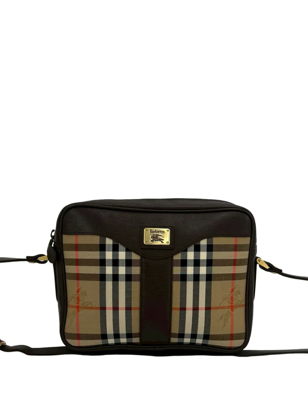 Burberry Pre-Owned 20th Century Haymarket Check Canvas crossbody bag - Toni neutri