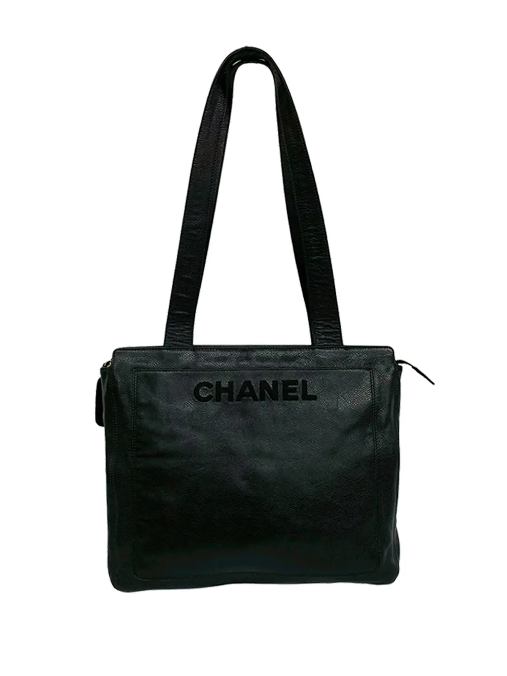 CHANEL Pre-Owned 1997-1999 Caviar LAX Logo tote bag - Nero