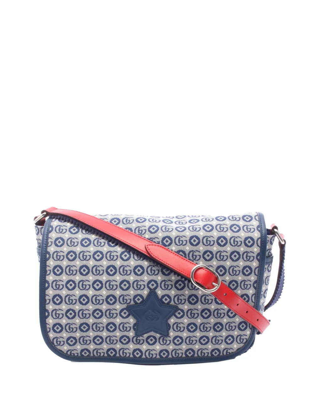 Gucci Pre-Owned 2016-2026 Kids GG Canvas Star Messenger Bag crossbody bag - Blu
