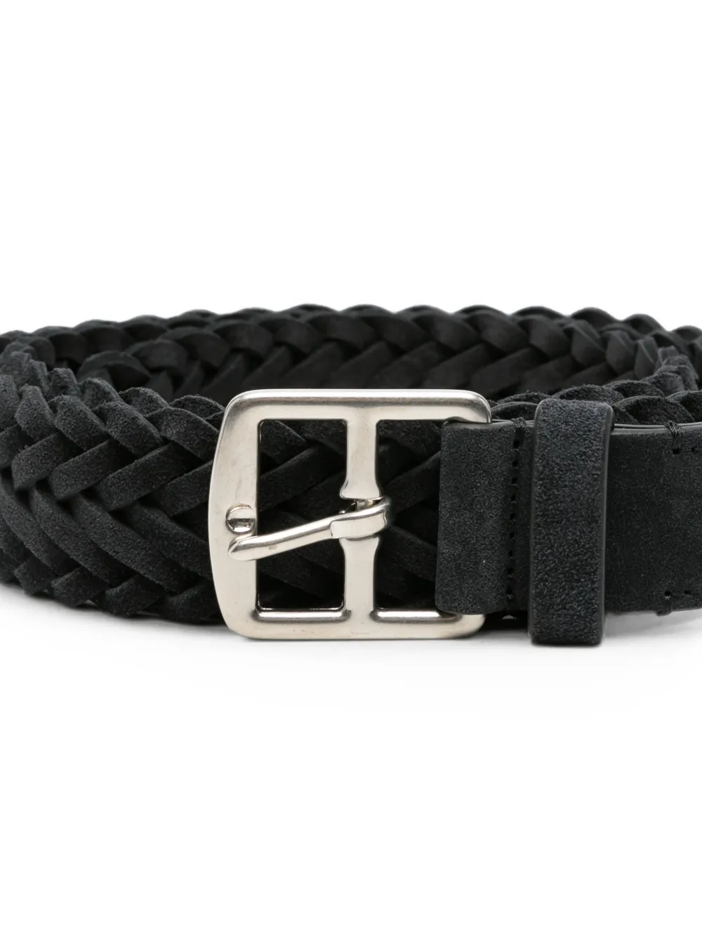 Officine Creative Gevlochten riem Zwart