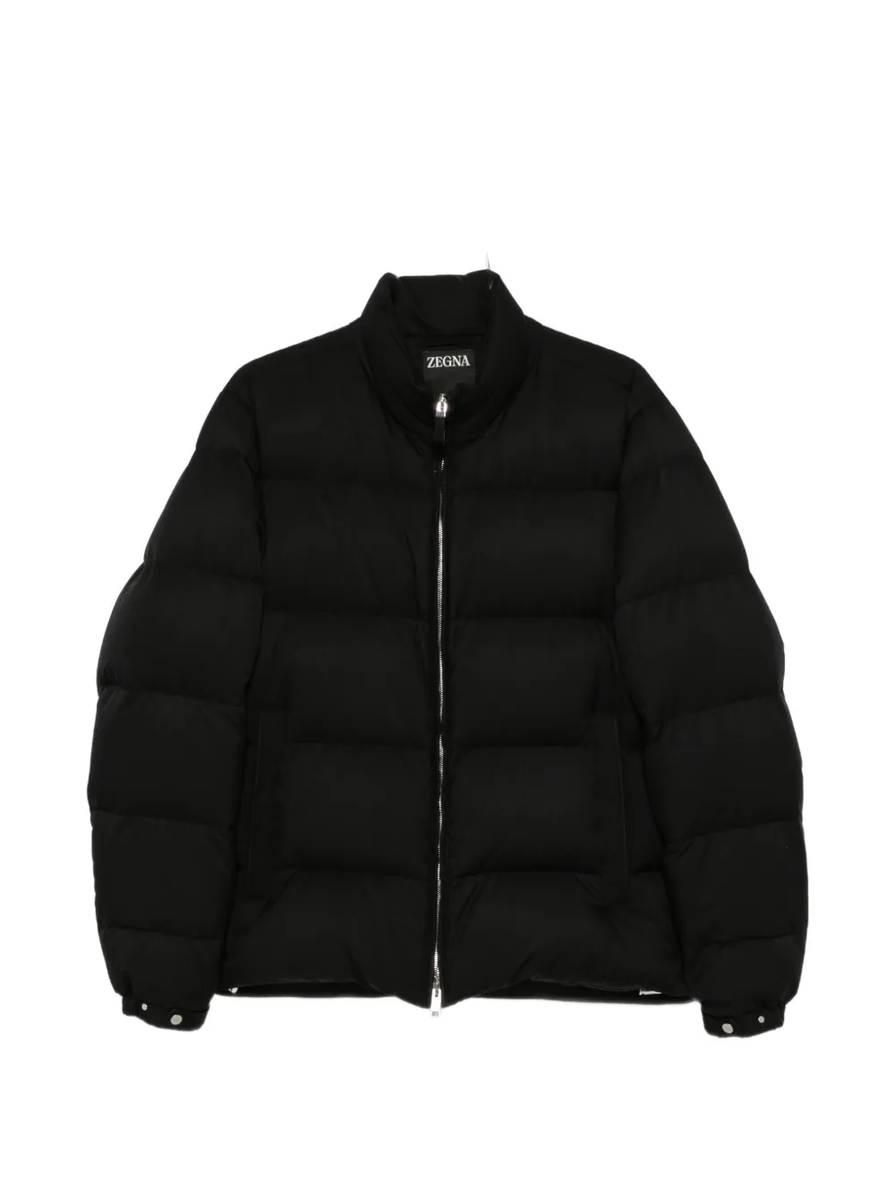 Zegna zip-up quilted jacket - Noir Zegna zip-up quilted jacket - Noir