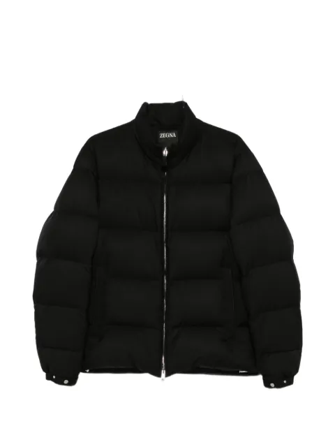 Zegna zip-up quilted jacket