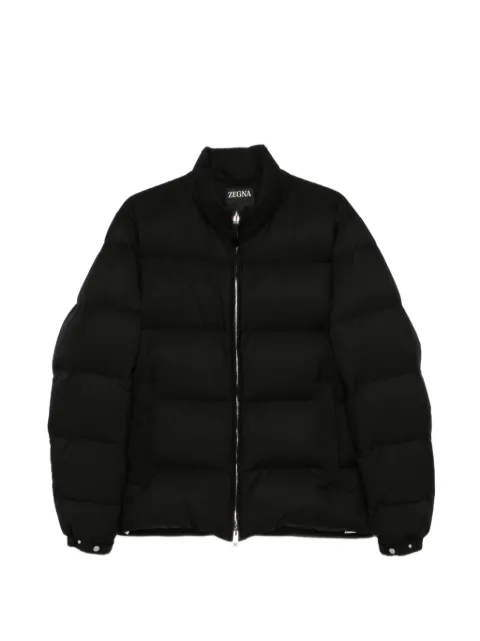 Zegna zip-up quilted jacket