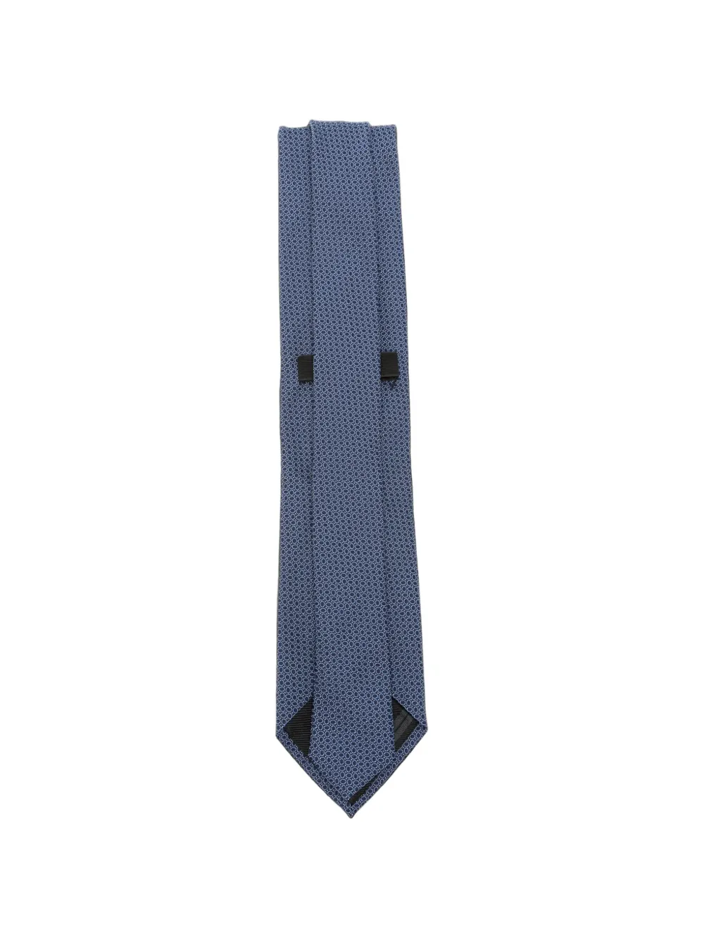 Zegna Stropdas met geometrisch patroon Blauw