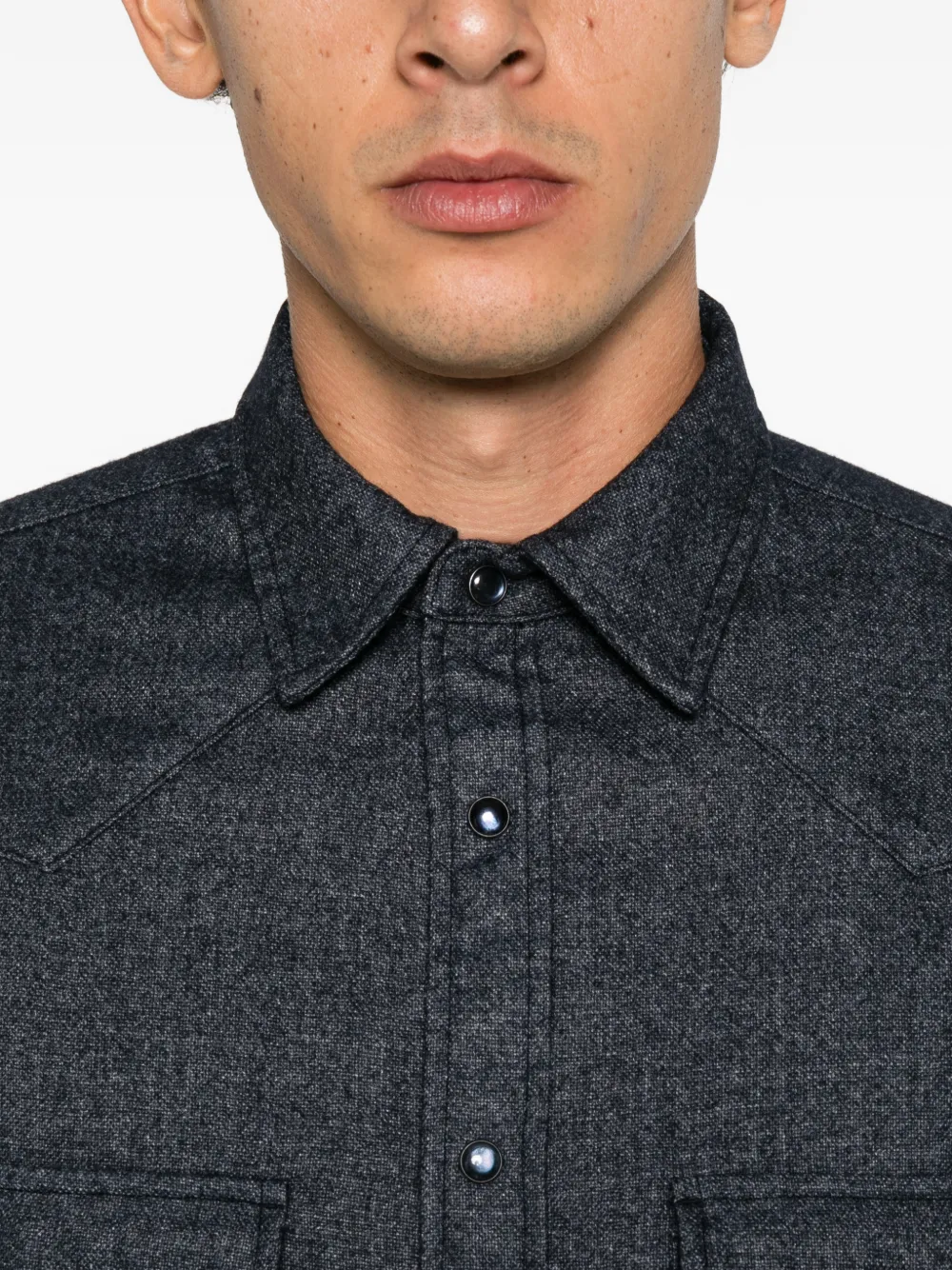 Jacob Cohën Button-down overhemd met Western-yoke print Grijs