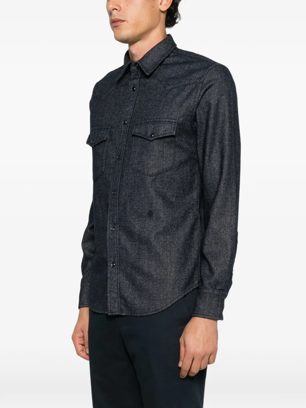 Jacob Cohën Button-down overhemd met Western-yoke print Grijs