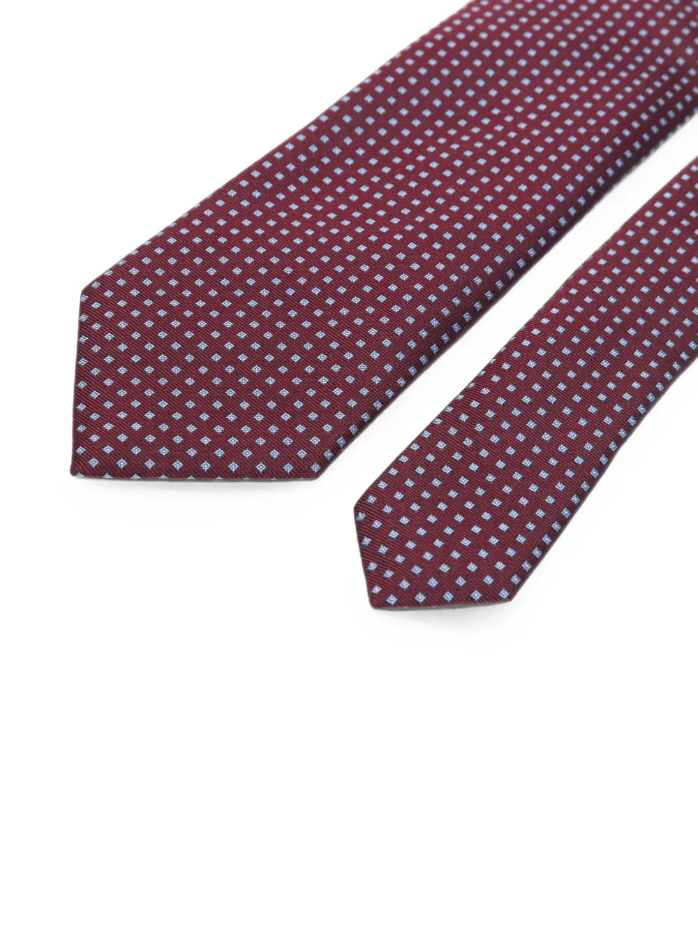 Zegna Zijden stropdas met micro-patroon Rood