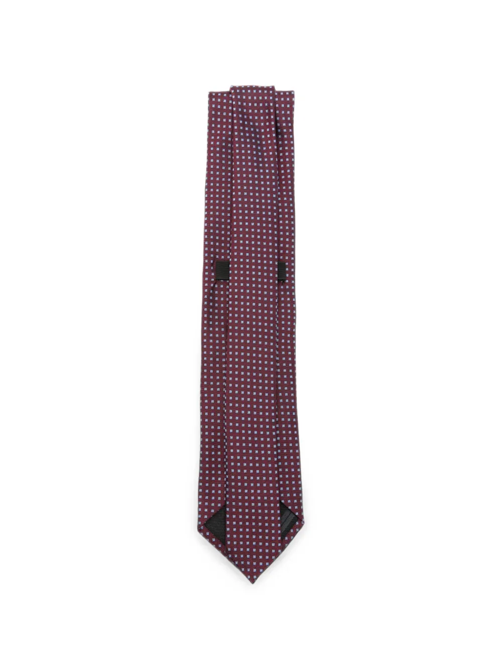 Zegna Zijden stropdas met micro-patroon Rood