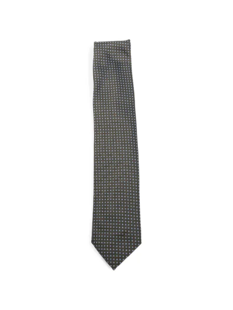 Zegna geometric-pattern silk tie
