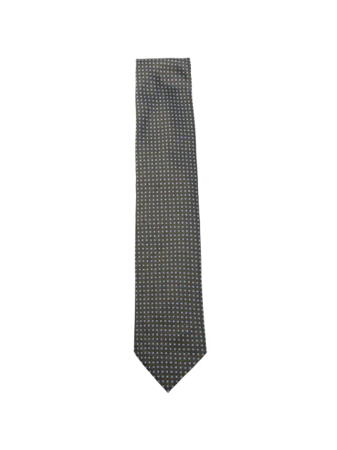 Zegna geometric-pattern silk tie
