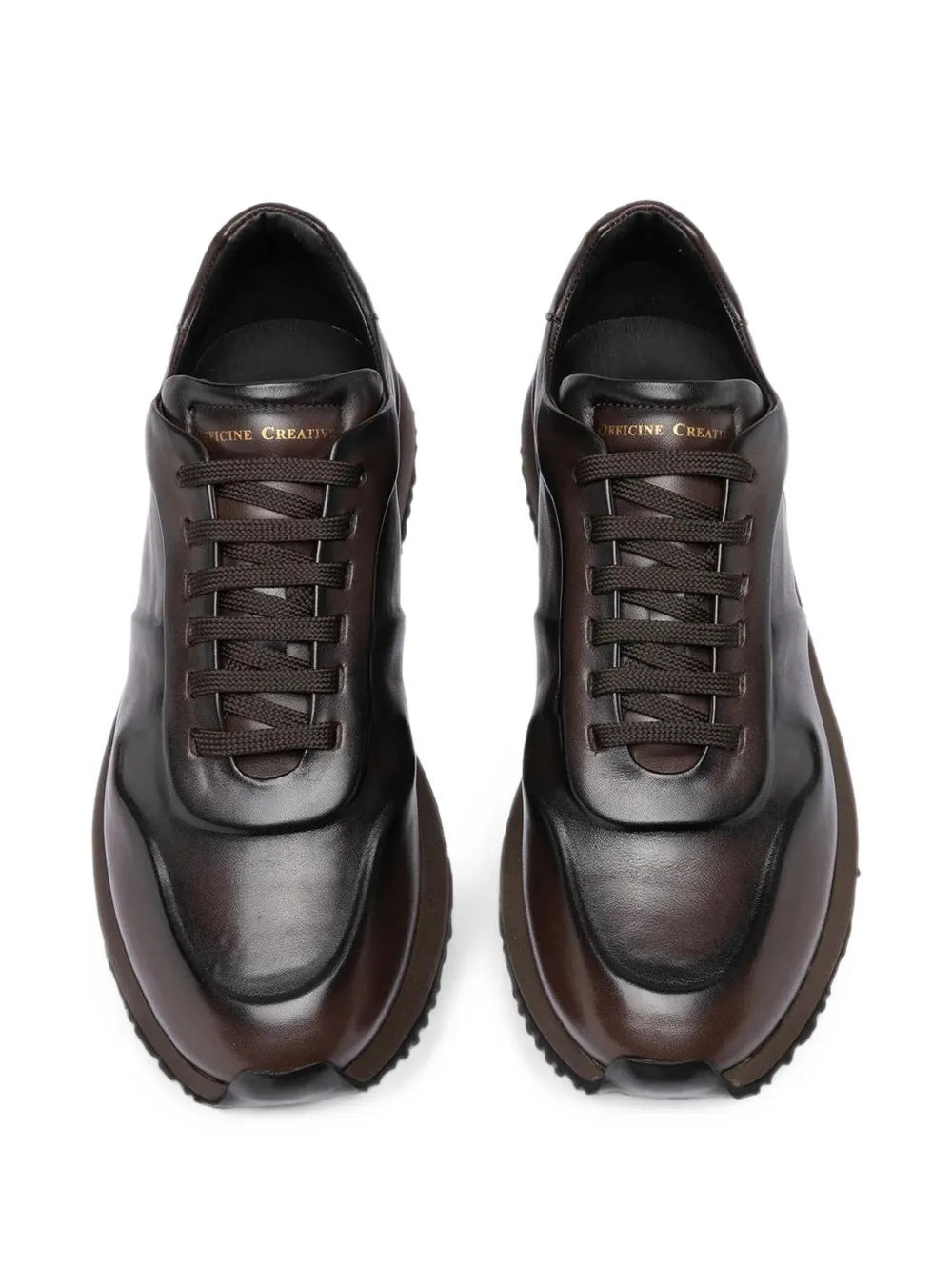 Officine Creative Perspective 001 leather sneakers Bruin