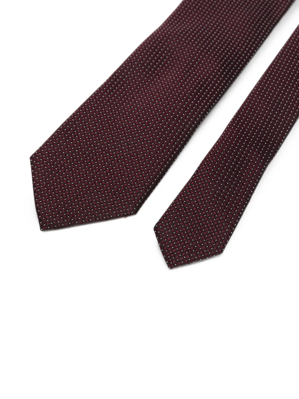 Zegna Stropdas met micro-patroon Rood