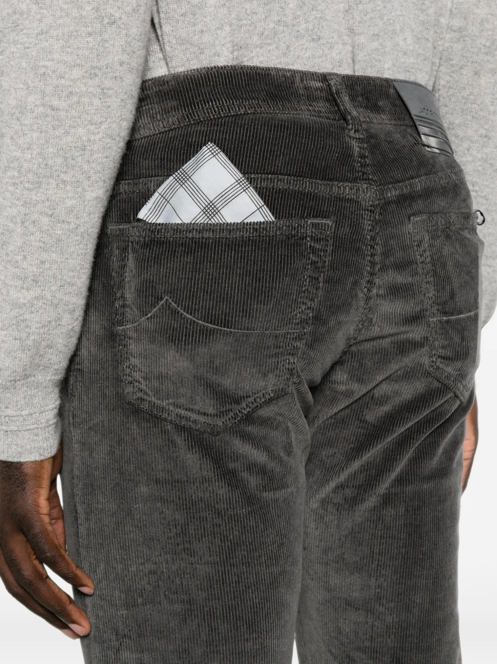 Jacob Cohën Ribfluwelen straight broek Grijs