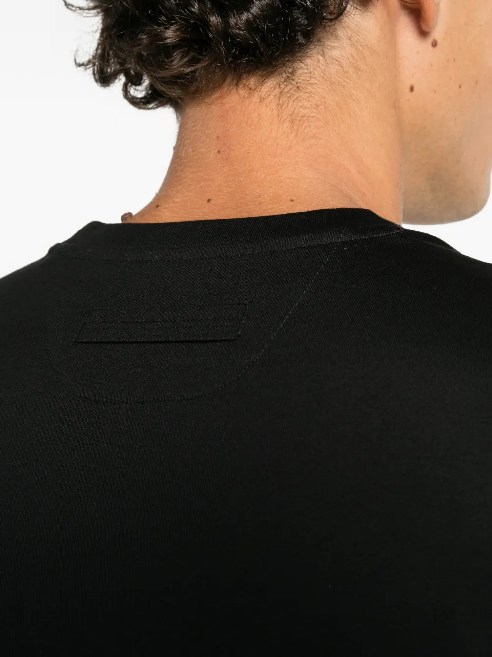 Zegna round-neck T-shirt Zwart