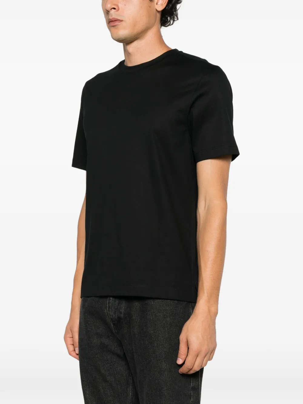 Zegna round-neck T-shirt Zwart