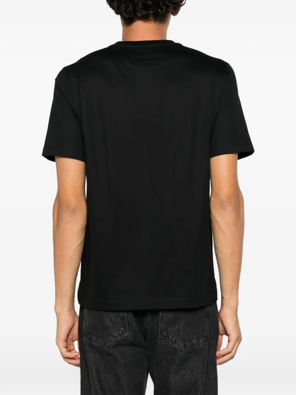 Zegna round-neck T-shirt Zwart