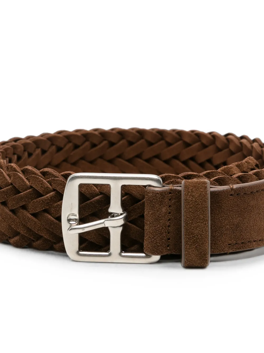 Officine Creative Gevlochten riem Bruin