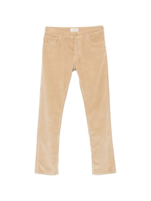 Jacob Cohën Bard corduroy logo-patch trousers