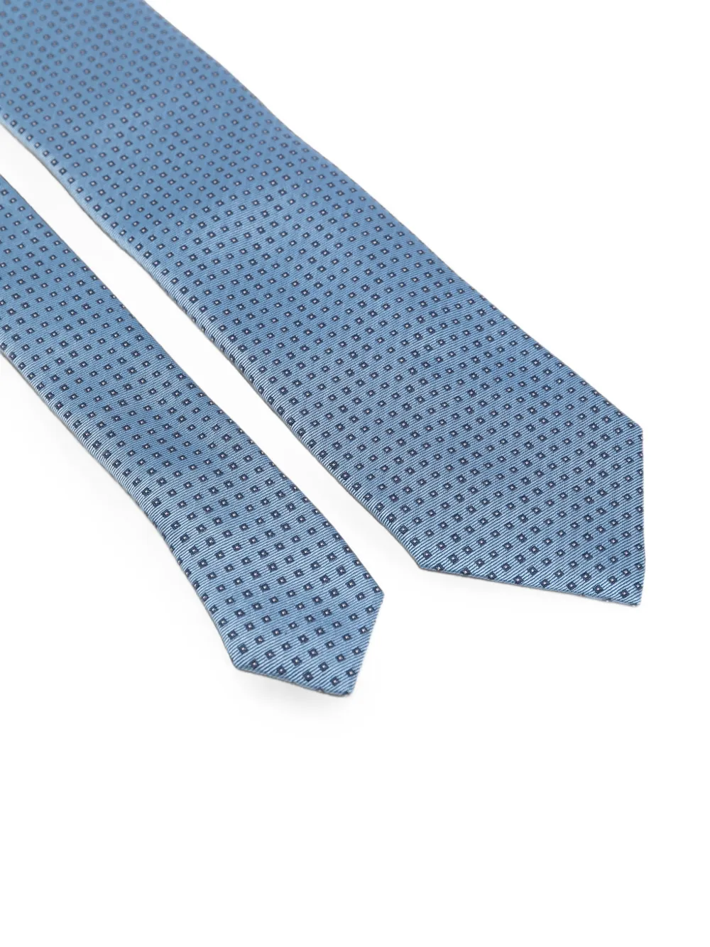 Zegna Stropdas met geometrische print Blauw