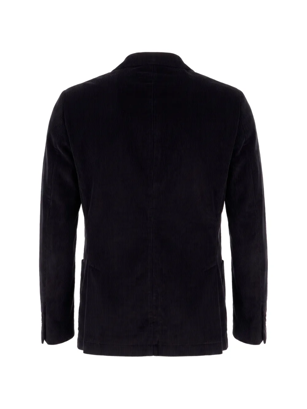 Lardini corduroy-texture single-breasted blazer Blauw