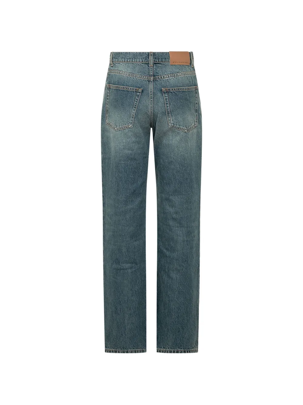 Stella McCartney zip-detail straight-leg jeans Blauw
