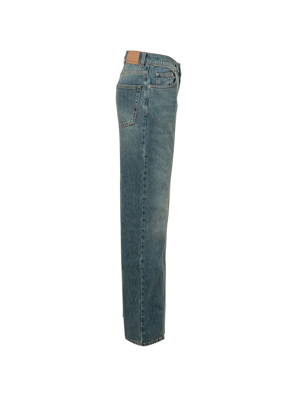Stella McCartney zip-detail straight-leg jeans Blauw