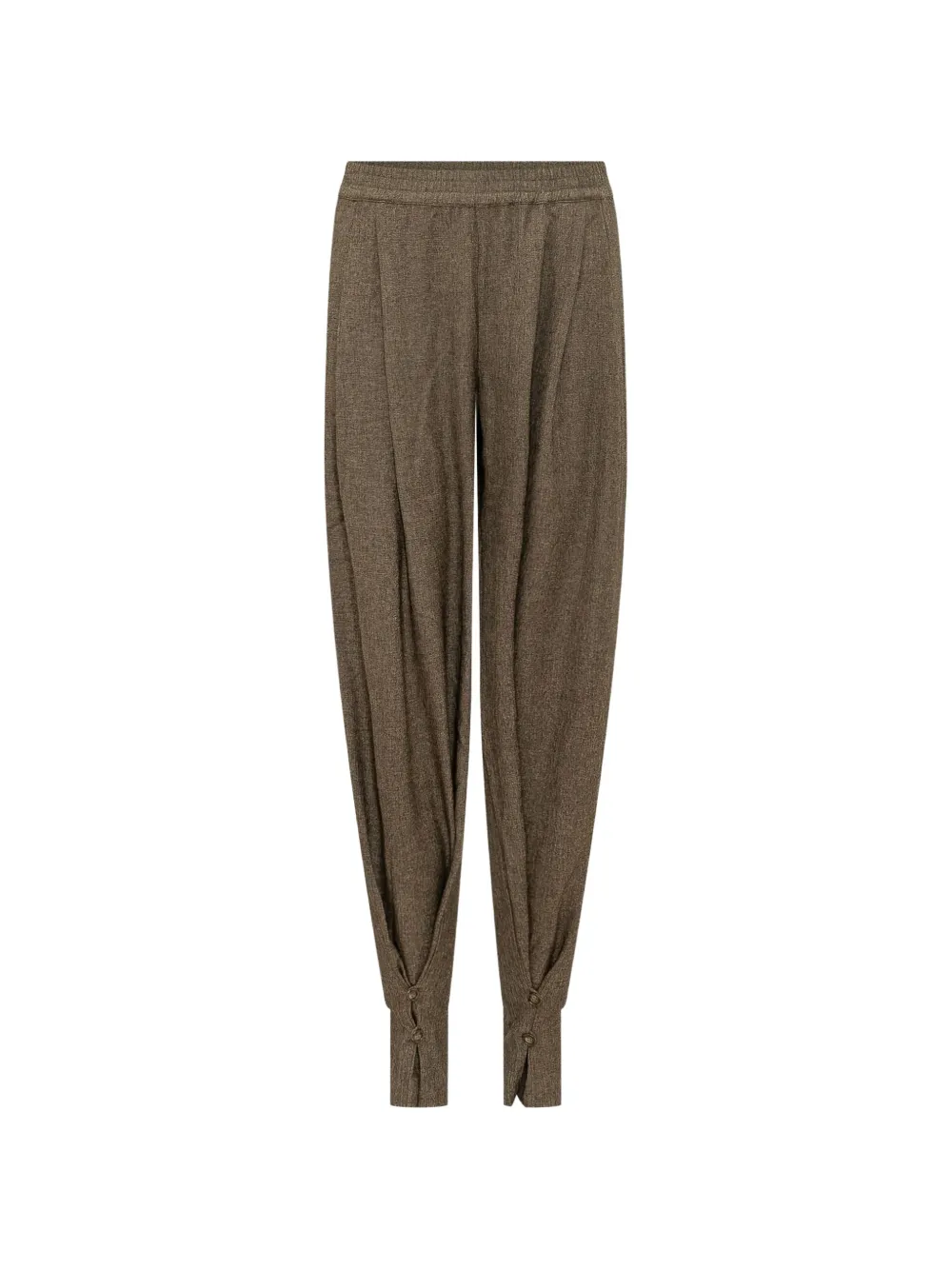 THE ANDAMANE Renee button-cuff tapered trousers - Marrone