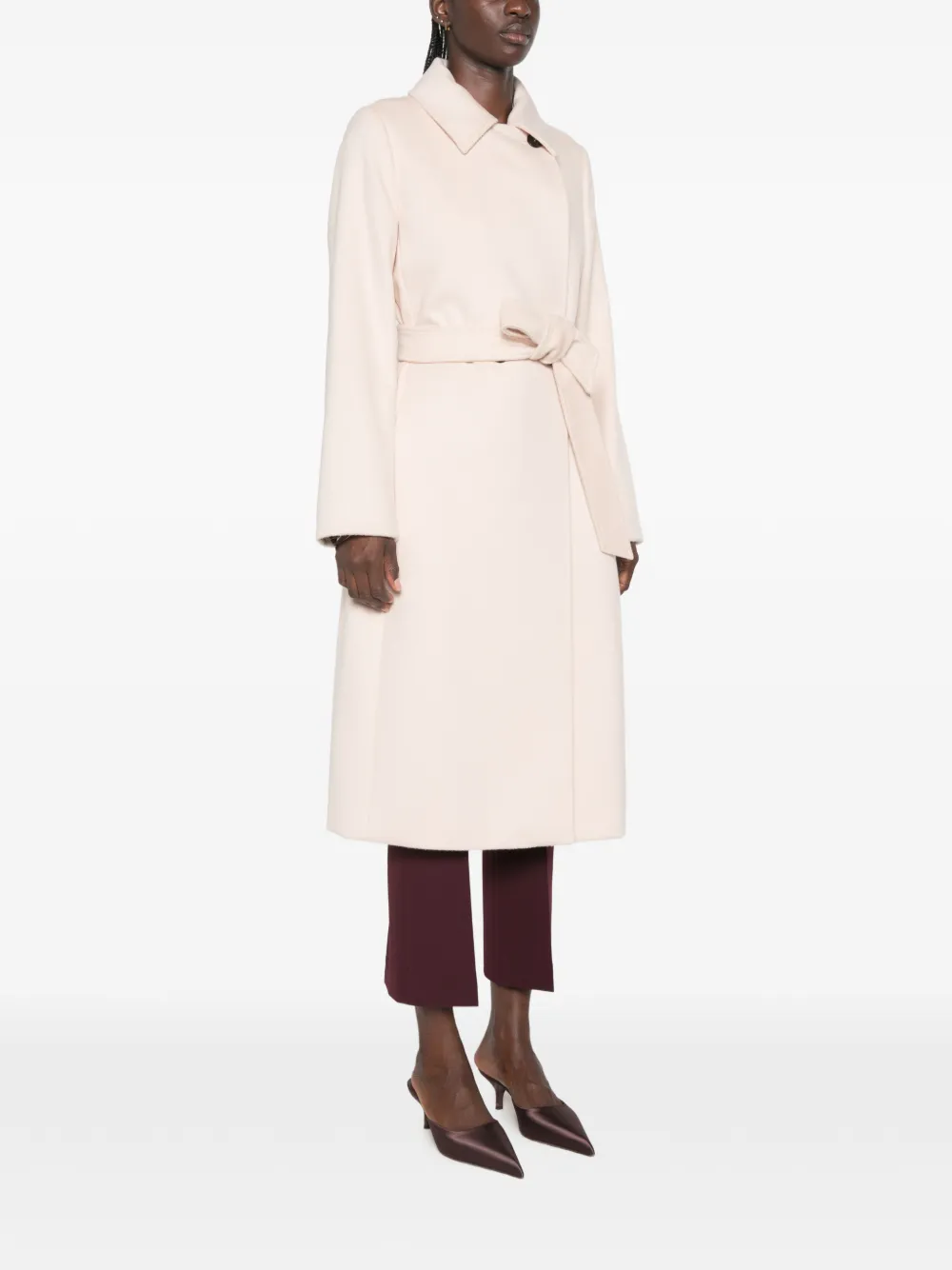 Max Mara Trenchcoat met knoopsluiting en ceintuur Beige