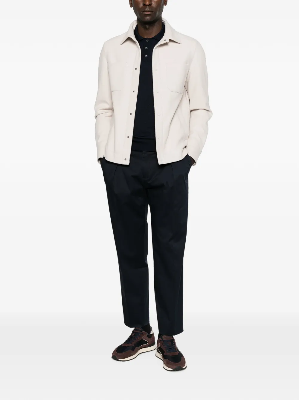Herno Jack met borstzakken en drukknopen Beige