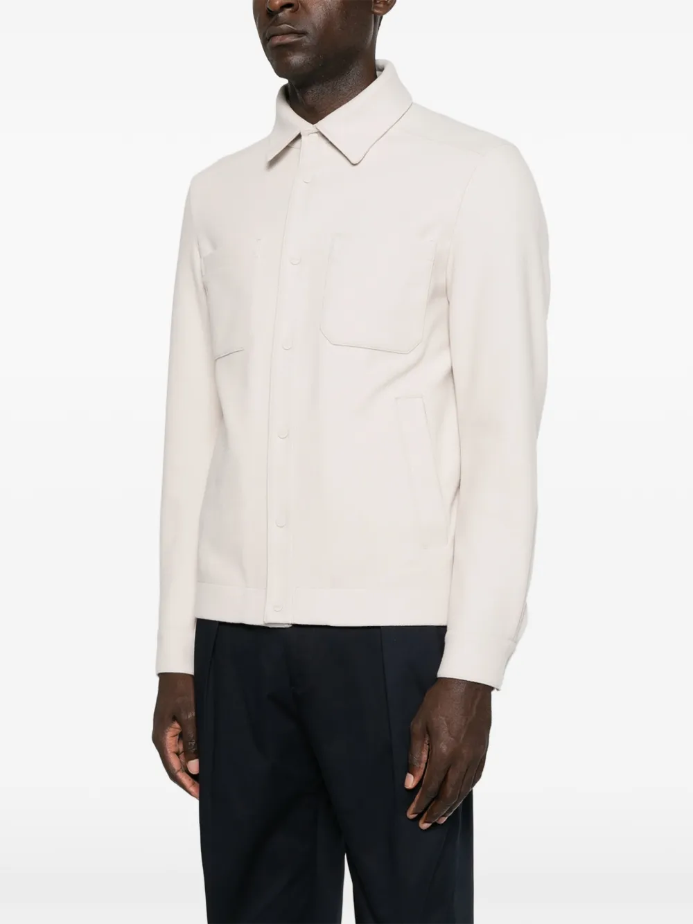 Herno Jack met borstzakken en drukknopen Beige