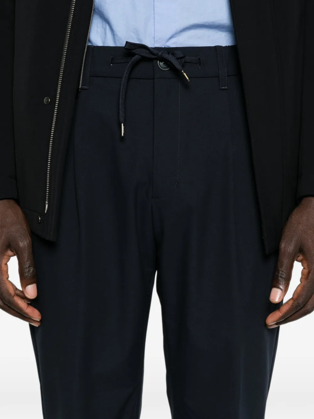 Herno Plooibroek met trekkoordtaille Blauw