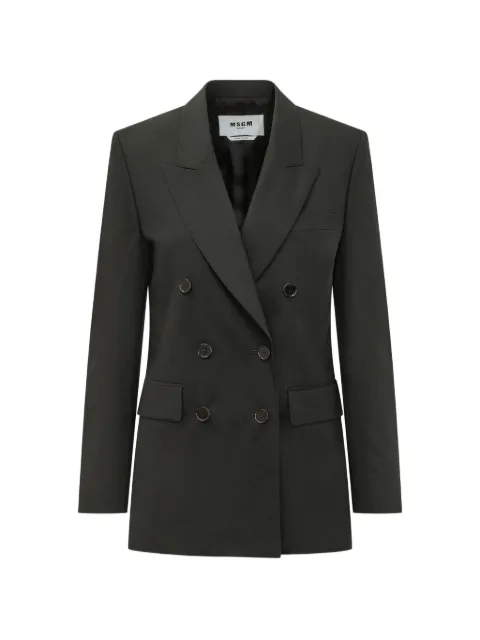 MSGM double-breasted peak-lapels blazer