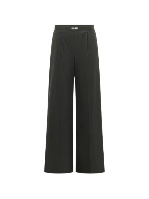 MSGM logo-print wide-leg trousers