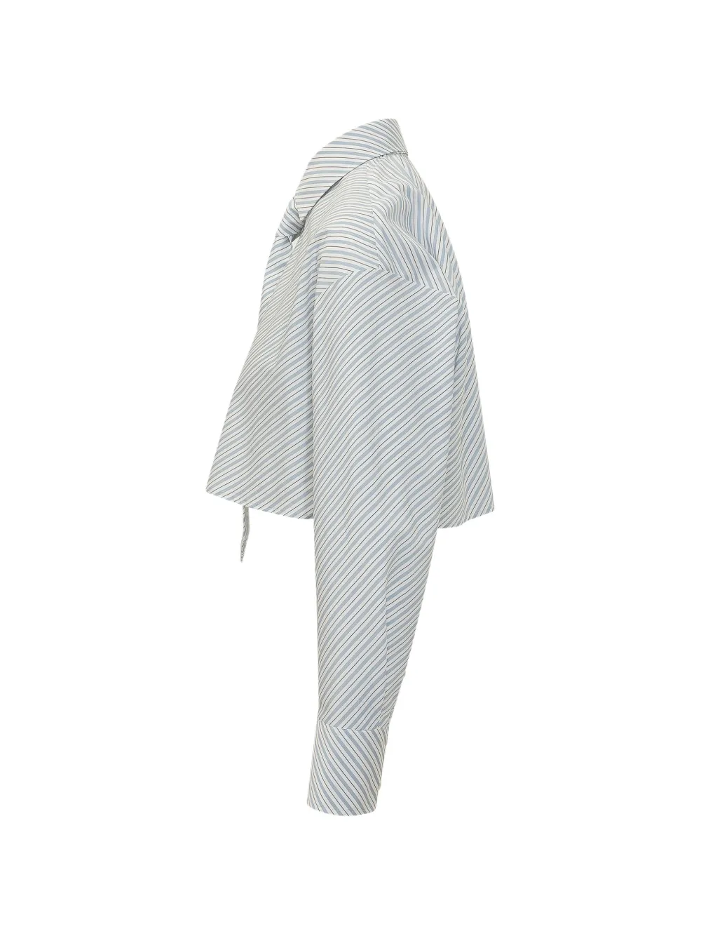 MSGM Gestreepte cropped shirt Wit