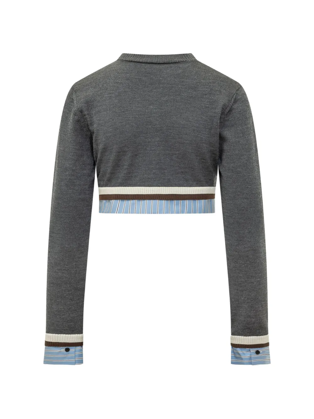 MSGM layered-effect cropped cardigan Grijs