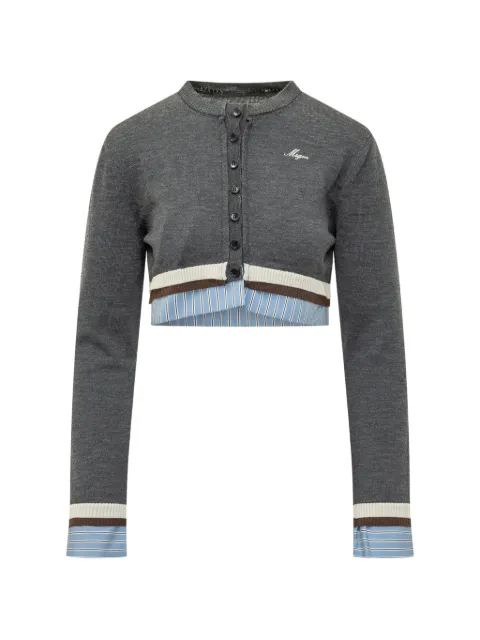 MSGM layered-effect cropped cardigan