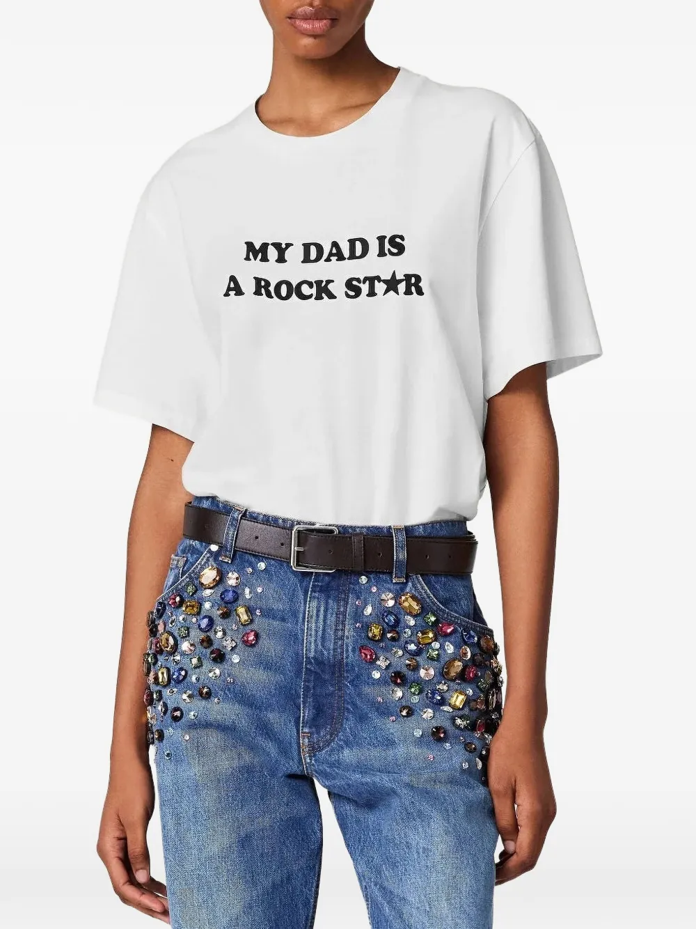 Stella McCartney Katoenen T-shirt met tekst Wit