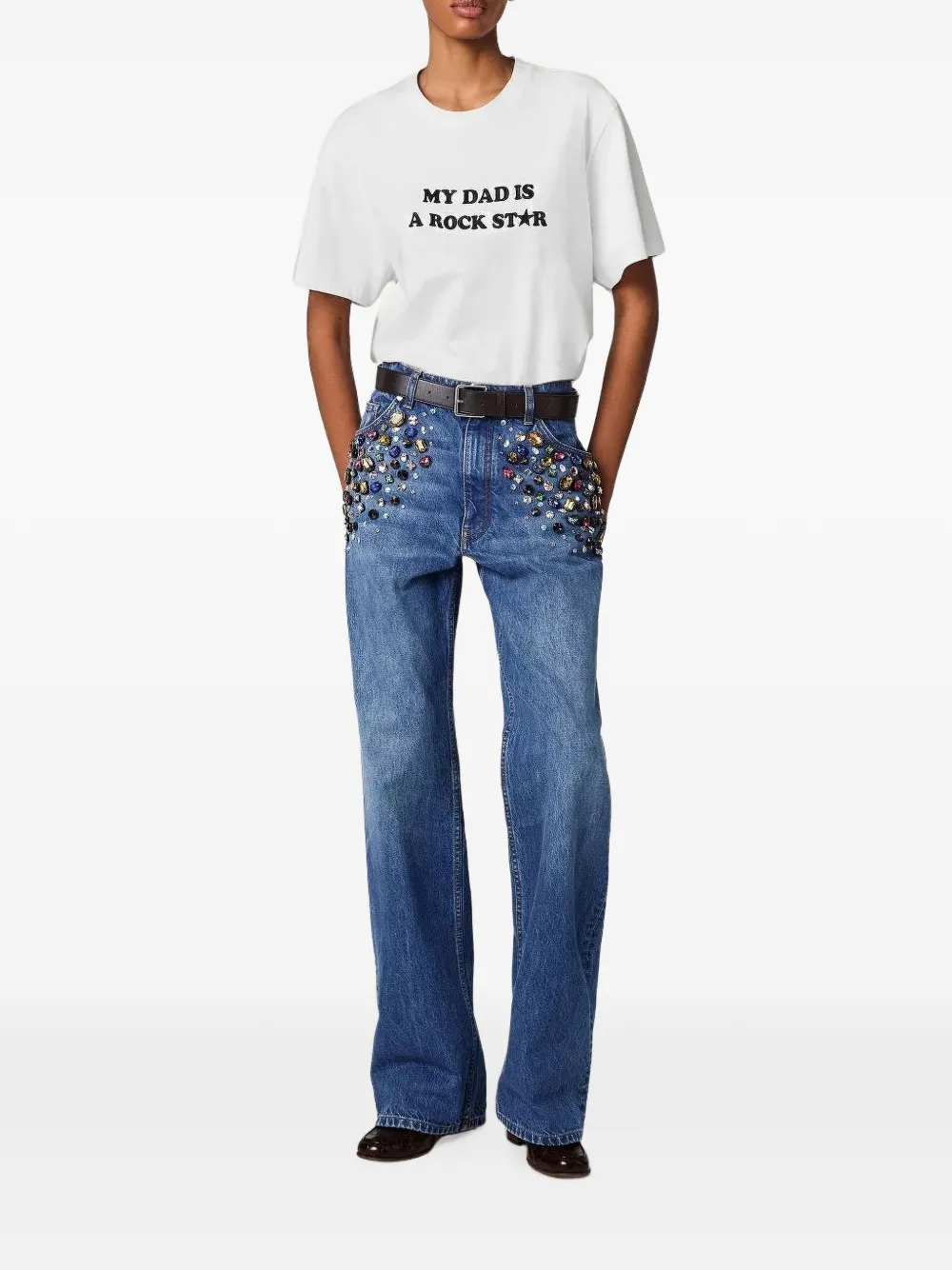Stella McCartney Katoenen T-shirt met tekst Wit